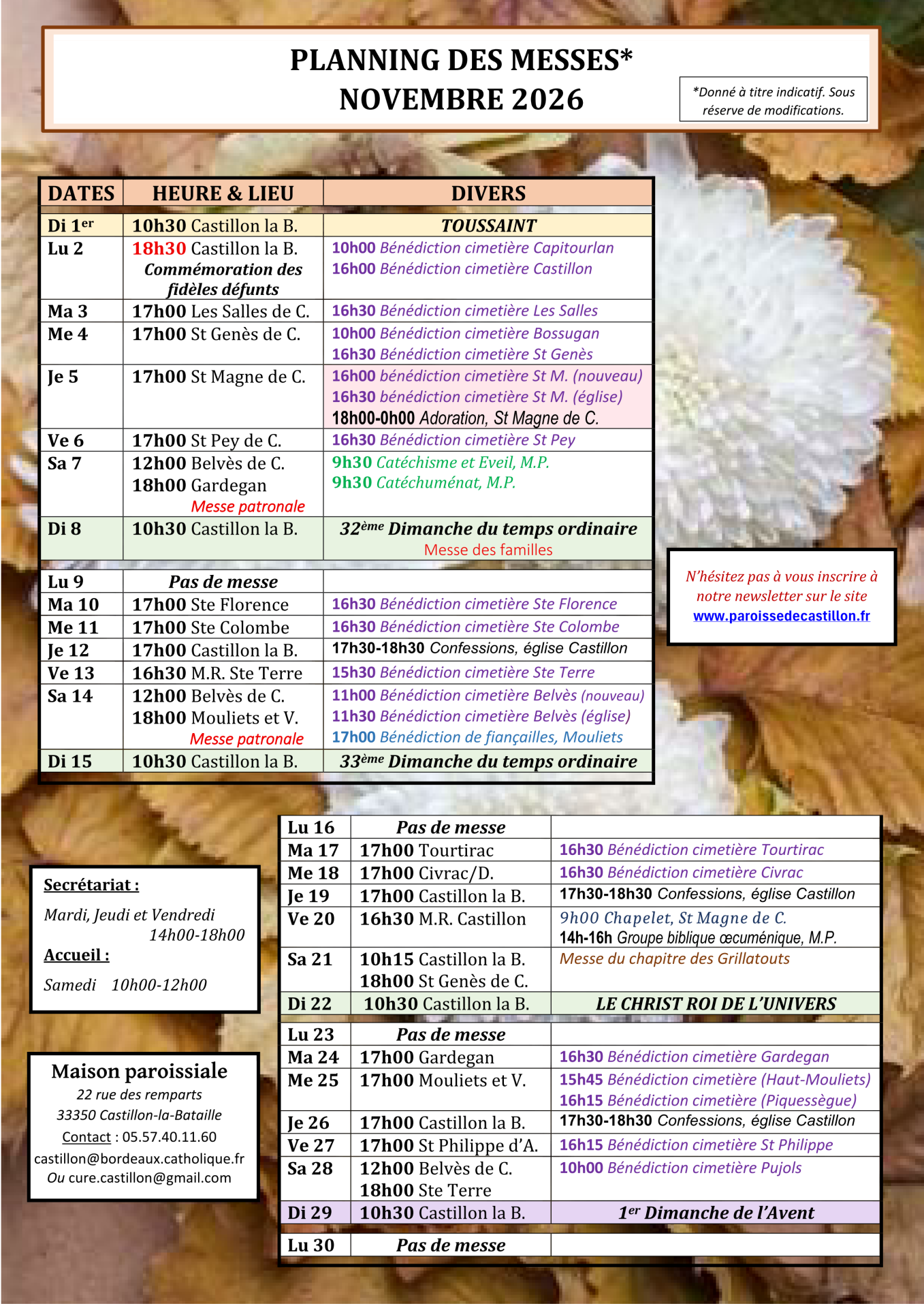 Planning 1126
